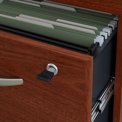 Bush Business Furniture Westfield 72W L Shaped Desk with 48W Return and Mobile File Cabinet, Mahogany (SRC001MASU)