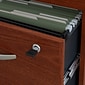 Bush Business Furniture Westfield Bow Front Desk with two 3 Drawer Mobile Pedestals, Mahogany (SRC013MASU)