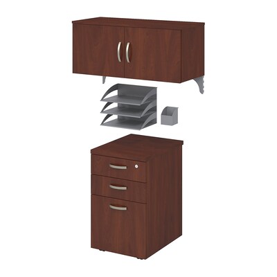 Bush Business Furniture Office in an Hour Storage and Accessory Kit, Hansen Cherry, Installed (WC36490-03KFA)