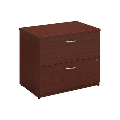 Bush Business Furniture Westfield 36W 2 Drawer Lateral File Cabinet, Mahogany (WC36754C)