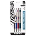 Zebra F-301 Retractable Ballpoint Pen, Fine Point, 0.7mm, Assorted Ink, 4 Pack (27174)