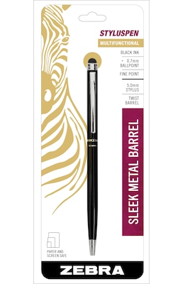 Zebra Stylus Ballpoint Pen, Fine Point, 0.7mm, Black Ink (33111)