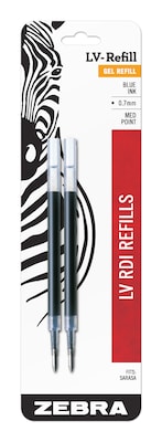 Zebra Sarasa Dry Gel-Ink Pen Refill, Medium Point, Blue Ink, 2 Pack (87022)