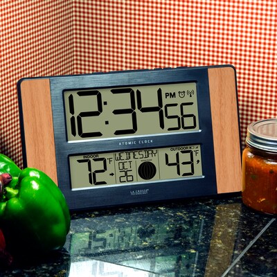 La Crosse Technology Digital Wall Clock with Temperature