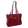 McKlein Serra, Ladies Laptop Briefcase, Top Grain Cowhide Leather, Red (35266)