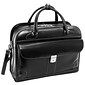 McKlein Lakewood, Checkpoint-Friendly Detachable Wheeled Laptop Briefcase, Top Grain Cowhide Leather, Black (96615)