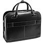 McKlein Lakewood, Checkpoint-Friendly Detachable Wheeled Laptop Briefcase, Top Grain Cowhide Leather, Black (96615)
