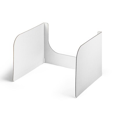 Classroom Products 13 Tall Privacy Shield w/ Window, White, 20/Box (WS1320 WH)