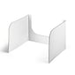 Classroom Products 13" Tall Privacy Shield w/ Window, White, 40/Box (WS1340 WH)