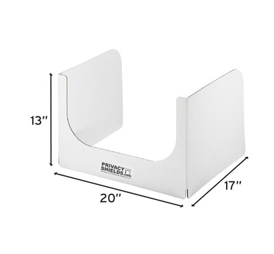 Classroom Products 13" Tall Privacy Shield w/ Window, White, 20/Box (WS1320 WH)