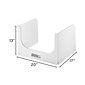 Classroom Products 13" Tall Privacy Shield w/ Window, White, 30/Box (WS1330 WH)