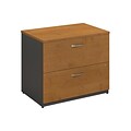 Bush Business Furniture Westfield 36W 2 Drawer Lateral File Cabinet, Natural Cherry (WC72454C)