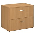 Bush Business Furniture Westfield 36W 2 Drawer Lateral File Cabinet, Light Oak (WC60354C)