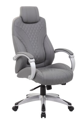Boss Executive Hinged Arm Chair, Grey (B8871-GY)
