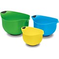 3-Piece Set of Plastic Mixing Bowls, Multi-Color (CTG003MBM)