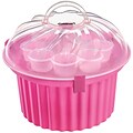 Cupcake-Shaped Cupcake Carrier (24 Cupcakes), Pink/Clear (CTG00CCSP)