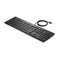 HP® Wired USB Slim Keyboard, Black (N3R87AT#ABA)