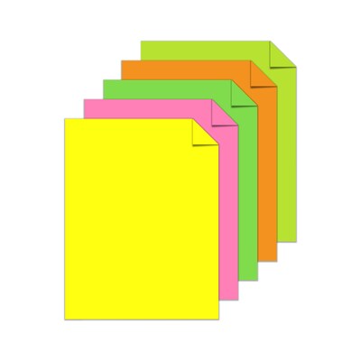 Astrobrights Colored Paper, 24 lbs., 8.5 x 11, Assorted Neon Colors, 500 Sheets/Ream (20270)