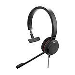 Jabra Evolve 20 MS Mono Noise Canceling Headset, Over-the-Head, Black (4993-823-309)