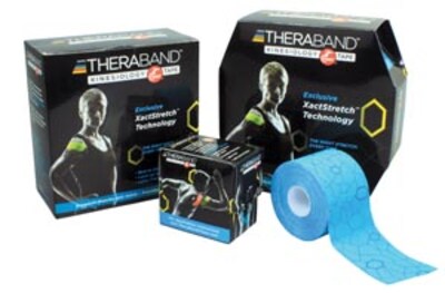 Hygienic/Theraband Kinesiology Tape, Bulk Continuous Roll w/ Large Dispenser Box, 2 x 103.3Ft, Blue (12742)