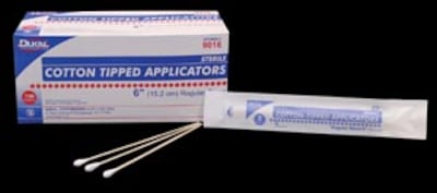 Dukal 3 Wooden Shaft Cotton-Tipped Applicator, Sterile, 200/Box (9013)