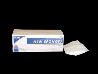 Dukal Sponge, 4 x 4, Non-Woven New Sponge, Non-Sterile, 4-Ply, 2000/Case (6114)