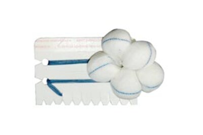 Dukal Double Strung Tonsil Sponge, 15 Blue Thread, Sterile 5S, Large, 1, 5/Pack(74437)