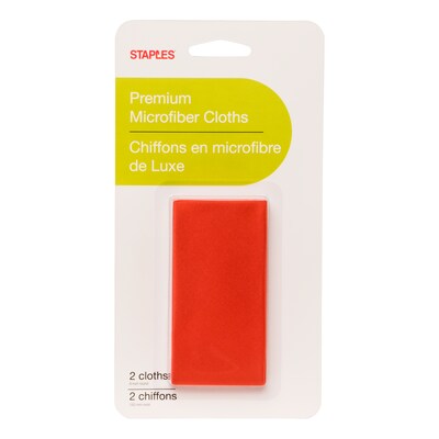 Staples MicroFiber Cloths (2pk) Red (51486)