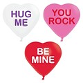 Amscan ValentineS Day Conversation Hearts Balloons, 12, Pink, Red and White, Latex, 30/Pack (110182)