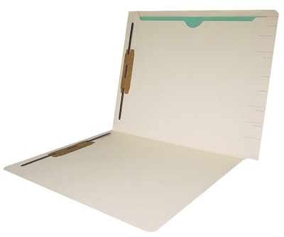 Medical Arts Press® End-Tab Confidential File Folders with Full Back Pocket, 2-Fasteners, Letter, Manila, 50/Bx (31315)