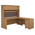 Bush Business Furniture Westfield 72W L Shaped Desk with Hutch and Mobile File Cabinet, Light Oak (SRC0018LOSU)