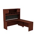 Bush Business Furniture Westfield Right Handed Corner L Shaped Desk with Hutch, Mahogany (SRC002MAR)