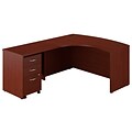 Bush Business Furniture Westfield Left Handed L Shaped Desk with Mobile File Cabinet, Mahogany, Installed (SMC001MASUFA)