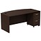 Bush Business Furniture Westfield Bow Front Desk with 2 Drawer Mobile Pedestal, Mocha Cherry (SRC002