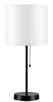 Kenroy Home Incandescent Table Lamp Black Finish (32714BL-WH)