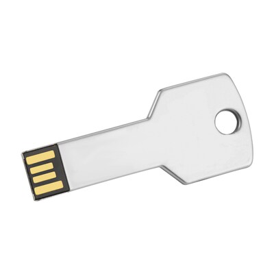 Centon MP Essentials USB 2.0 Datastick Key (Chrome), 16GB 2/Pack (S1U2F1516G2B)