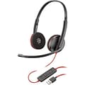 Plantronics Blackwire C3220 Stereo On Ear Computer Headset, Black (209745-101)