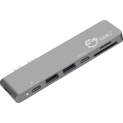 SIIG Thunderbolt 3 6-Port USB-C Hub, Silver (JU-TB0512-S1)