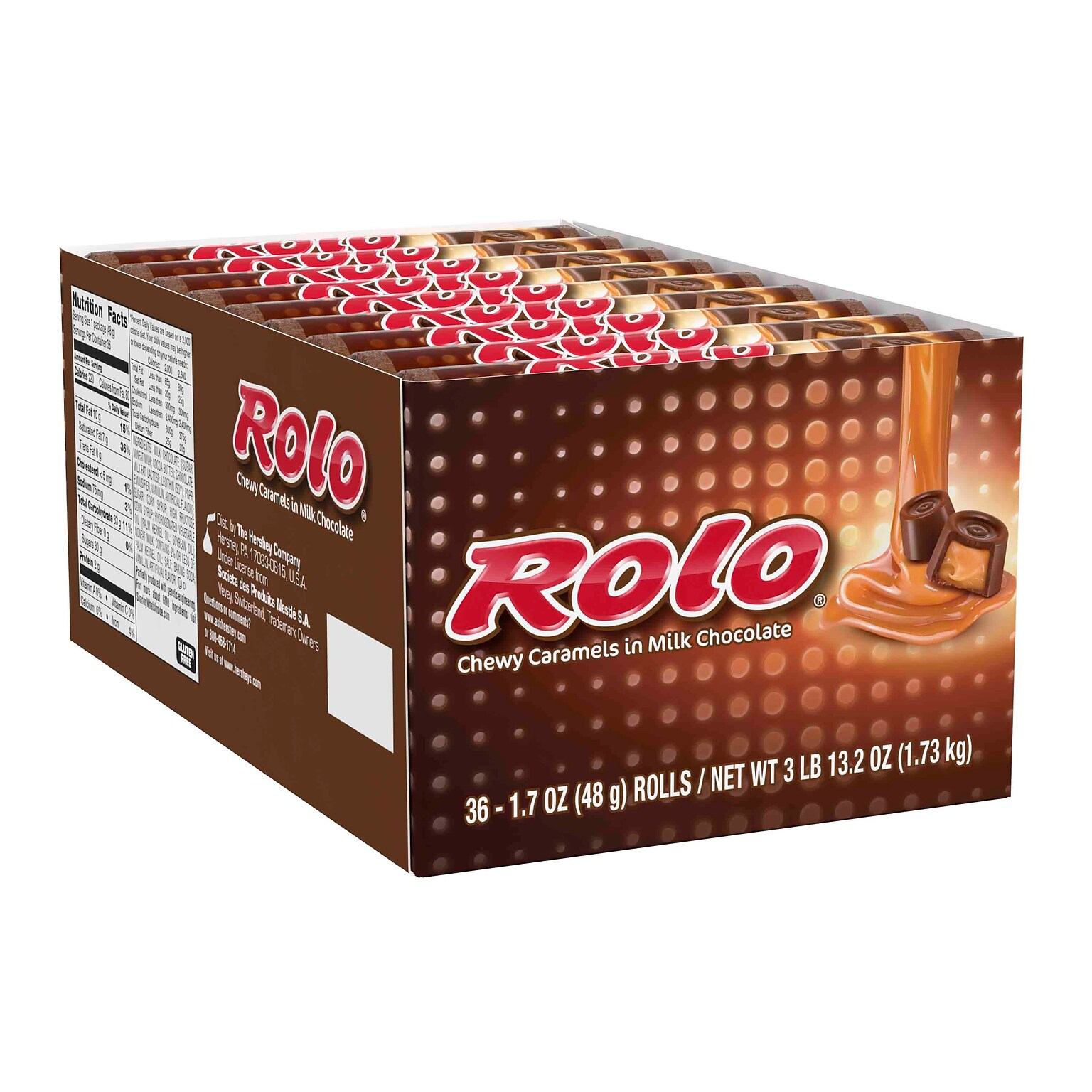 Rolo Caramel Milk Chocolate Pieces, 1.7 oz., 36/Box (HEC24400)