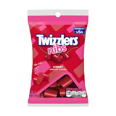 Twizzlers Cherry Nibs Licorice, 6 oz, 12/Carton (HEC54413)