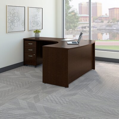 Bush Business Furniture Westfield Left Handed L Shaped Desk with Mobile File Cabinet, Mocha Cherry (SRC007MRLSU)