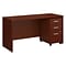 Bush Business Furniture Westfield 60W x 24D Office Desk with Mobile File Cabinet, Mahogany (SRC025MA