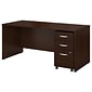 Bush Business Furniture Westfield 66W x 30D Office Desk with Mobile File Cabinet, Mocha Cherry (SRC0