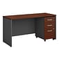 Bush Business Furniture Westfield 60W x 24D Office Desk with Mobile File Cabinet, Hansen Cherry (SRC