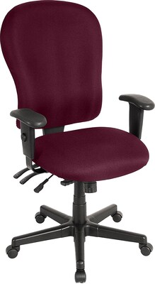 Raynor Eurotech 4 x 4 XL Fabric Ergonomic High-Back Task Chair, Fabric, Burgundy