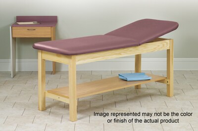 Clinton Industries Treatment Table w/ Shelf, 27"W, Hardwood, Desert Tan