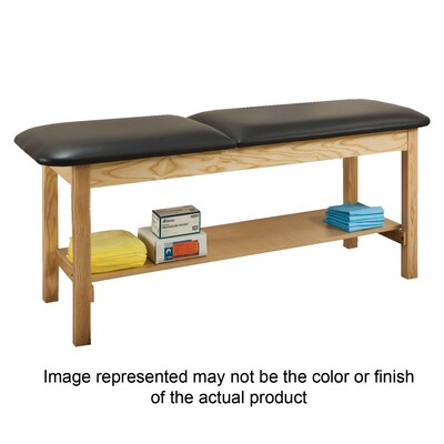 Clinton Industries Treatment Table w/ Shelf, 27"W, Hardwood, Oak /Gunmetal
