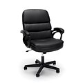 Essentials by OFM Leather Executive Managers Chair with Arms, Black, (ESS-6025)