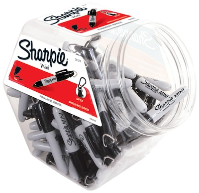 Sharpie Mini Permanent Marker, Fine Tip, Black, 72/Pack (35124)