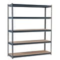 Edsal® 16 Gauge Wide Span Boltless Shelving, 5 Shelves, Gray, 72H x 60W x 24D